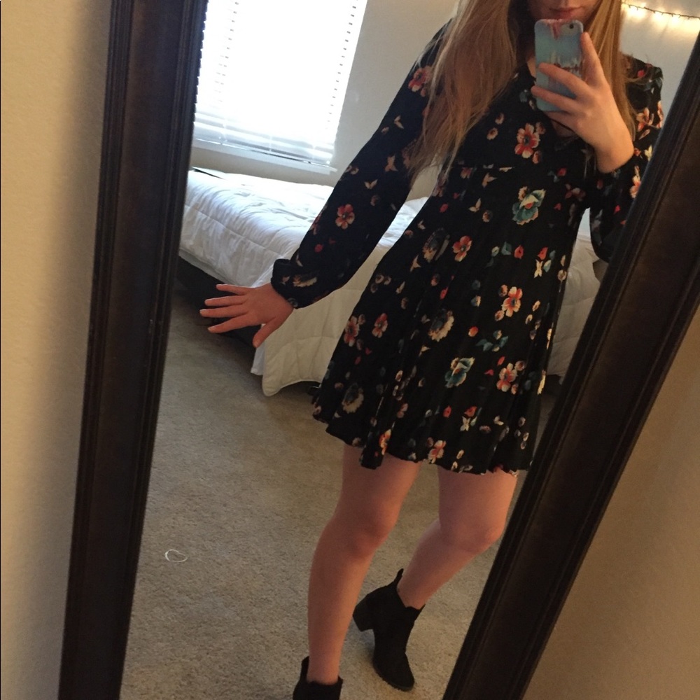 Floral fit and flare dress